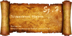 Szappanos Hanna névjegykártya